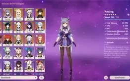 Conta AR58, 3 arcontes, Xiao, Ayaka, Ayato, 6 armas