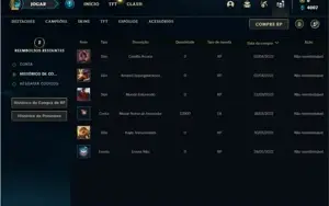 Conta ouro 3 com 100 Champs e 61 Skins + 600k de Katarina