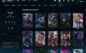 CONTA MESTRE LEAGUE OF LEGENDS COM 568 SKINS