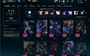 Bronze 4 com TODOS os champs e 89 Skins ( ADC / MID )