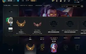 Bronze 4 com TODOS os champs e 89 Skins ( ADC / MID )