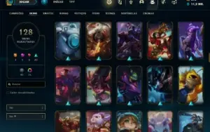 Conta ouro 4 com 150 Champs e 128 Skins ( MAIN ADC )