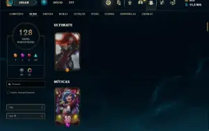 Conta ouro 4 com 150 Champs e 128 Skins ( MAIN ADC )