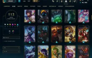Unranked com TODOS os Champs e 113 Skins ( ADC / SUP )