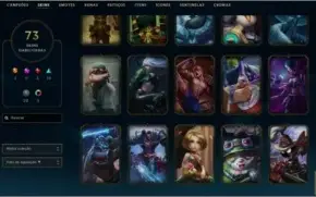 CONTA ALL CHAMPIONS, DIAMANTE 1, 73 SKINS