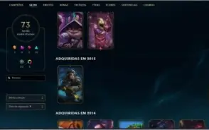 CONTA ALL CHAMPIONS, DIAMANTE 1, 73 SKINS