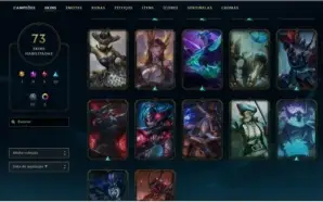 CONTA ALL CHAMPIONS, DIAMANTE 1, 73 SKINS