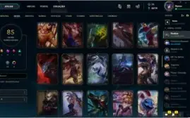 conta lol d3, all champs e bastante skins