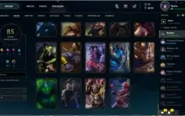 conta lol d3, all champs e bastante skins