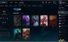 conta lol d3, all champs e bastante skins