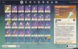 CONTA GENSHIN AR 51/ 5 char 5 stars upada