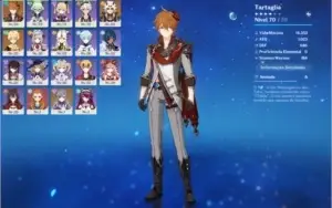 Conta Genshin Impact AR39 com Childe, Itto e Keqing