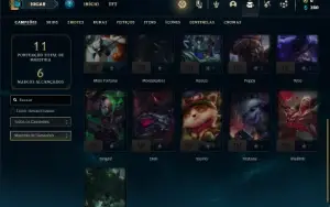 Conta Unranked com 21 Champs e 2 Skins