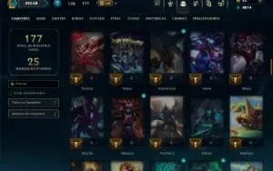 Prata 3 com 100 Champs e 26 Skins ( ADC / JG )