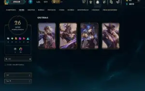 Prata 3 com 100 Champs e 26 Skins ( ADC / JG )