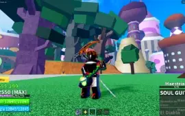 Conta Blox Fruits Level Máximo Godhuman + Soul Guitar