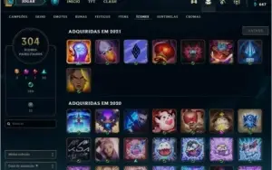 CONTA DE LOL COM 386 SKINS - SUPER BARATA - NÃO JOGO MAIS -