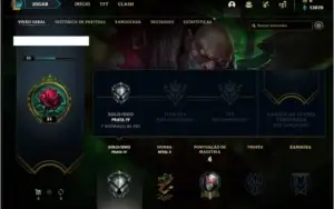 Conta prata 4 com 1 skin e 22 champs