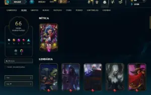 Bronze 1 com 90 Champs e 66 Skins