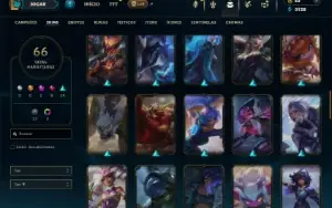 Bronze 1 com 90 Champs e 66 Skins