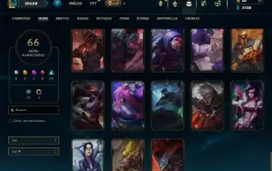 Bronze 1 com 90 Champs e 66 Skins