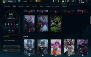 Bronze 1 com 90 Champs e 66 Skins