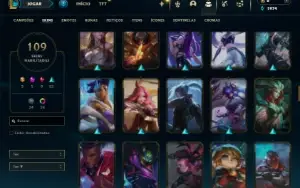 Prata 3 com 115 Champs e 109 Skins ( MAIN MID )