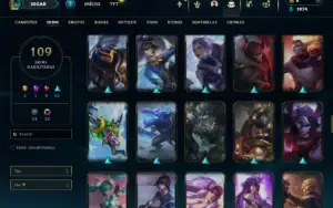 Prata 3 com 115 Champs e 109 Skins ( MAIN MID )
