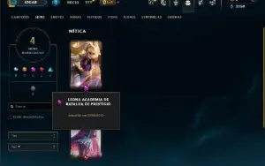 Unranked com 35 Champs e 4 Skins + 1 Prestigio da Leona