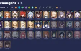 CONTA GENSHIN AR57 12 PERSONAGENS 5*