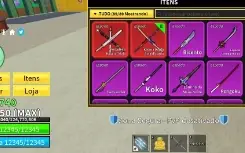 vende-se conta de blox fruit lv 2550 a 1000 ou 5 contas nova