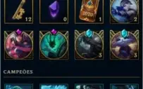 Vendo conta lol 254 skins 9k de rp