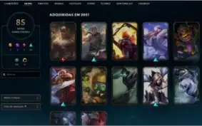 vendo conta prata 1 com 85 skins e passe de evento