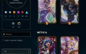 Conta LoL | Full Dados | Platina IV | 126 Skins | Chibis TFT