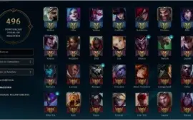 CONTA LOL, TODOS CHAMP, RIVEN CAMP. S2, RAMMUS REI,252 SKINS