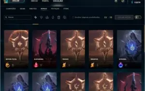 CONTA LOL, TODOS CHAMP, RIVEN CAMP. S2, RAMMUS REI,252 SKINS