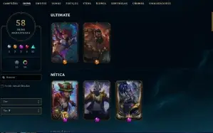 Conta LoL Platina + 45 Skins (Yasuo Prestigio e mais)