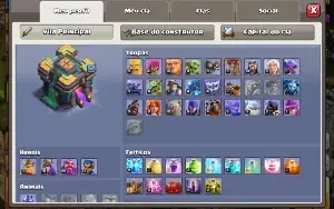 Cv 14 + clã + bastante skins CLASH OF CLANS