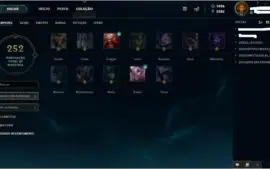 CONTA LEAGUE OF LEGENDS, 171 SKINS , 128 CHAMPS , PRATA 3