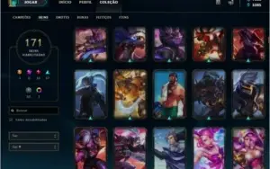 CONTA LEAGUE OF LEGENDS, 171 SKINS , 128 CHAMPS , PRATA 3