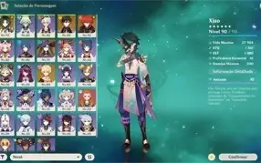 Conta Genshin -> Xiao, Diluc, Zhongli, Mona AR 53