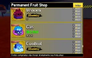Conta 19 frutas permanentes kitsune,dragon Yoru v3, promoçao