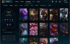 Conta level 323 e com todos os champs.