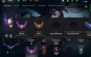 Conta lol mestre 200pdl- Muitos champs- 81 skin- 5 vitoriosa