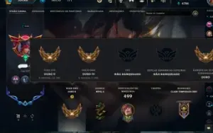 Conta LoL - Ouro IV - LVL 528 - 182 Skins