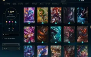 Conta LoL - Ouro IV - LVL 528 - 182 Skins