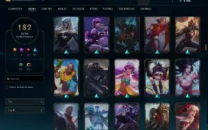 Conta LoL - Ouro IV - LVL 528 - 182 Skins