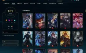 Conta LoL - Ouro IV - LVL 528 - 182 Skins