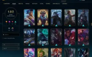 Conta LoL - Ouro IV - LVL 528 - 182 Skins