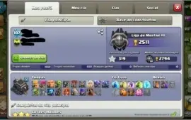 CONTA CLASH OF CLANS CV9 80% FULL